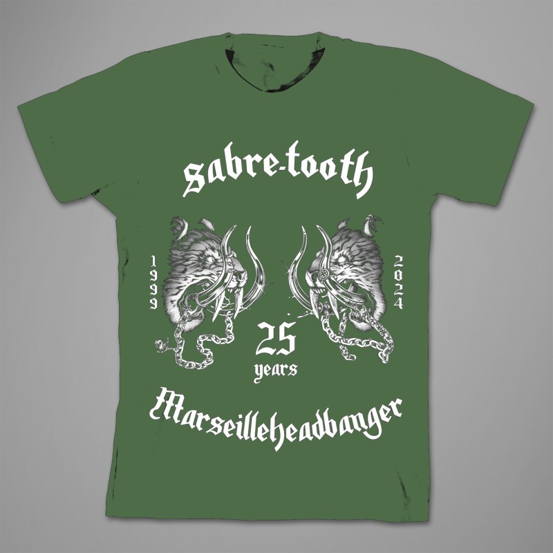 TEE-SHIRT  SABRE-TOOTH  25 Ans  Army Green 