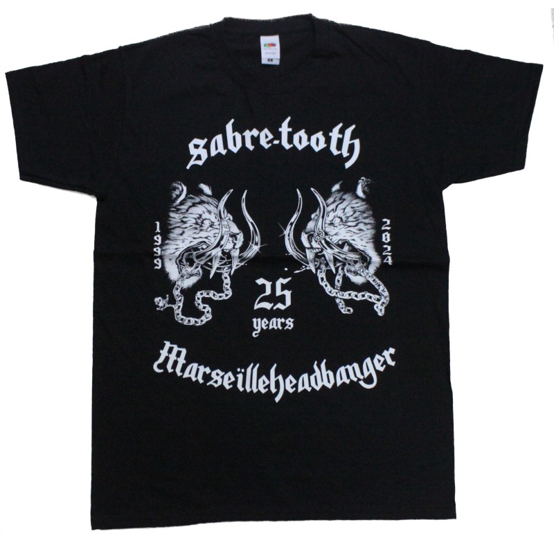 TEE-SHIRT  SABRE-TOOTH  25 Ans  Black 