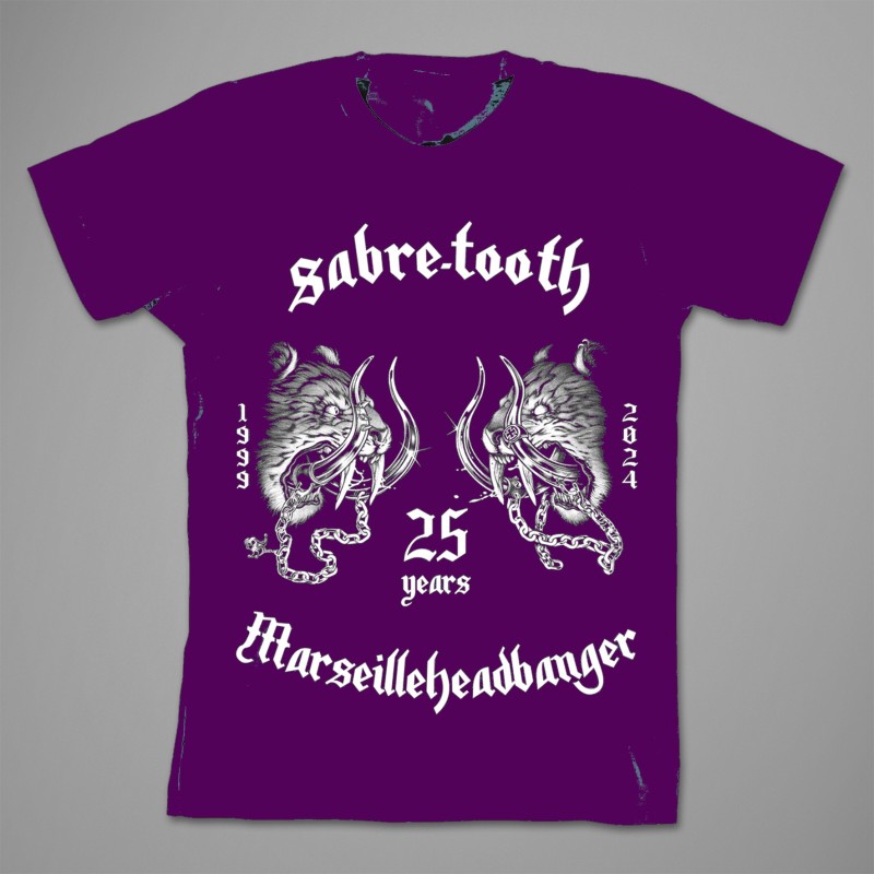 TEE-SHIRT  SABRE-TOOTH  25 Ans  Purple 
