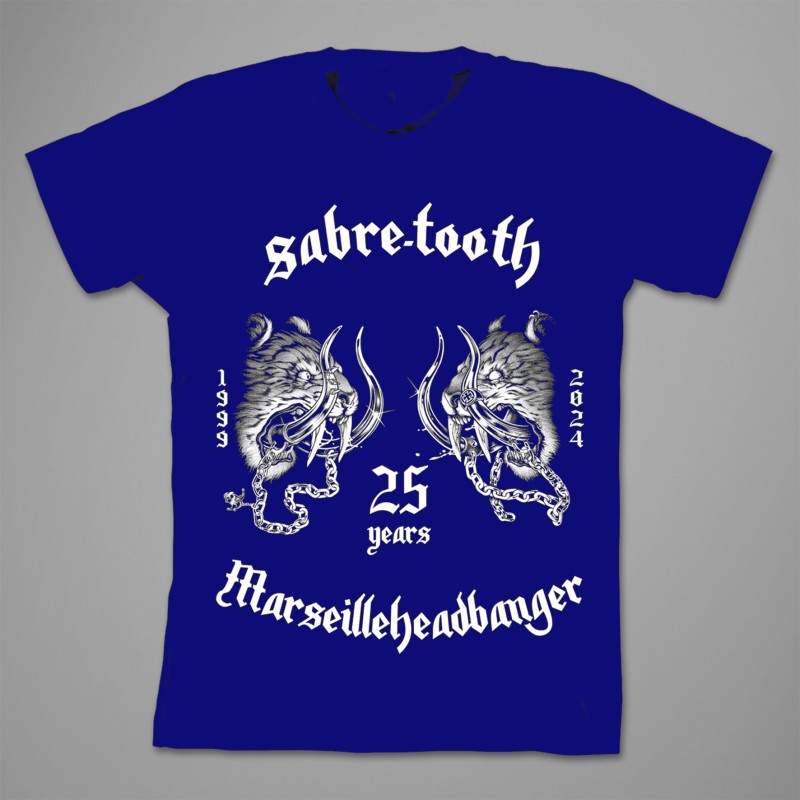 TEE-SHIRT  SABRE-TOOTH  25 Ans  Deep Blue 